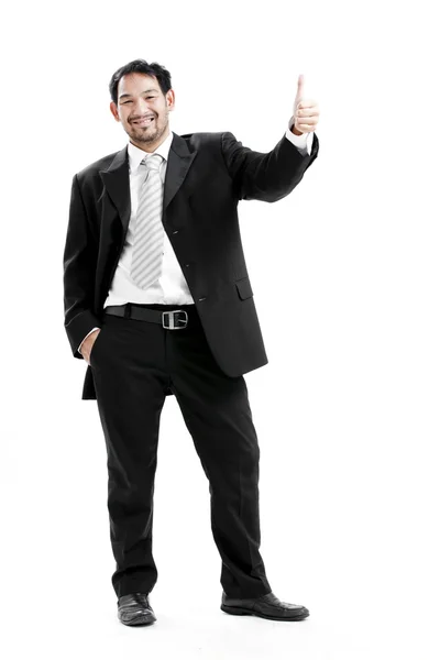 Portrait of hand showing goodluck sign against white background — Stock Photo, Image