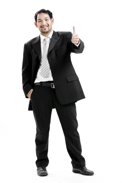 Portrait of hand showing goodluck sign against white background — Stock Photo, Image