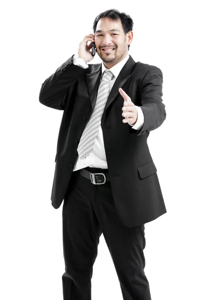 Businessman in suit giving an hand for handshake to seal the deal — Stock Photo, Image