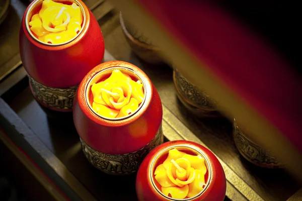 Řada aromatických svíček — Stock fotografie