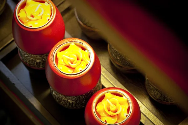 Row of aromatic candles — Stock Photo, Image