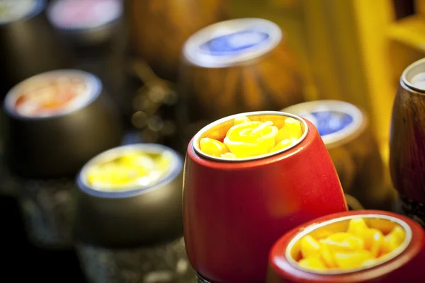 Row of aromatic candles — Stock Photo, Image