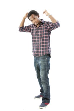 Stüdyo portre serin hip-hop dansçısı