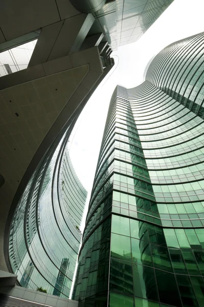 Blue and Green Glass Tower — Stock Photo, Image