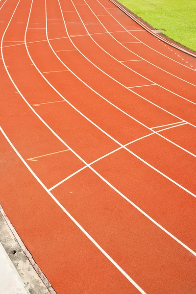 Tracks on red field — Stock Photo, Image