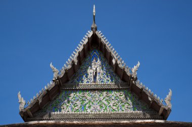 Çinli bir tapınağın ayrıntı çatı tasarım