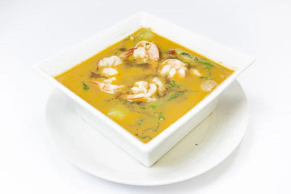 Un golpe de camarones tailandeses al curry verde — Foto de Stock