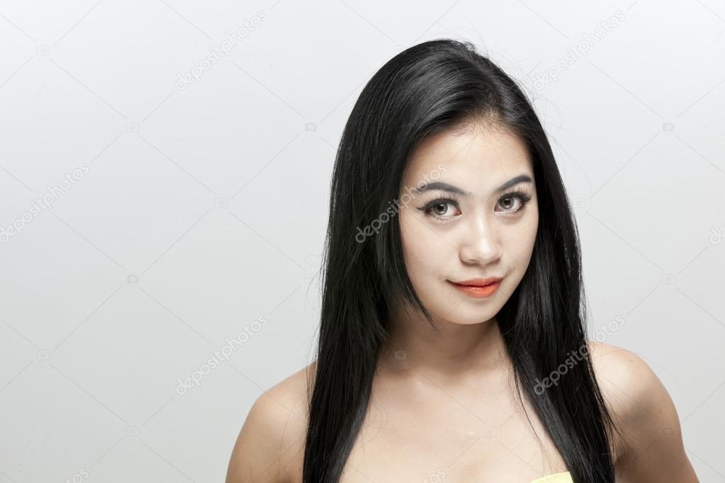 Beautiful face of young asian woman