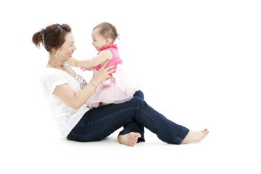 çok güzel bir bebek ve annesi