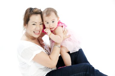 çok güzel bir bebek ve annesi