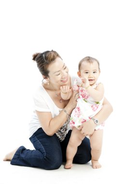 çok güzel bir bebek ve annesi