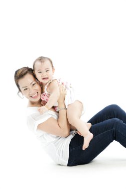 çok güzel bir bebek ve annesi