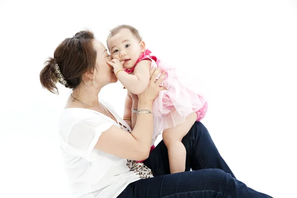 Hermosa bebé y su madre — Foto de Stock