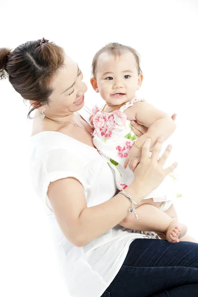 Bebê bonito e sua mãe — Fotografia de Stock