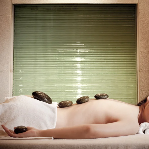 Wellness. Steinmassage. Day Spa. Wellness Salon — Stockfoto