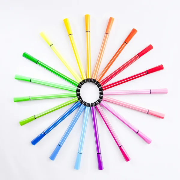 Circle of Colored Pens — Stock Photo, Image