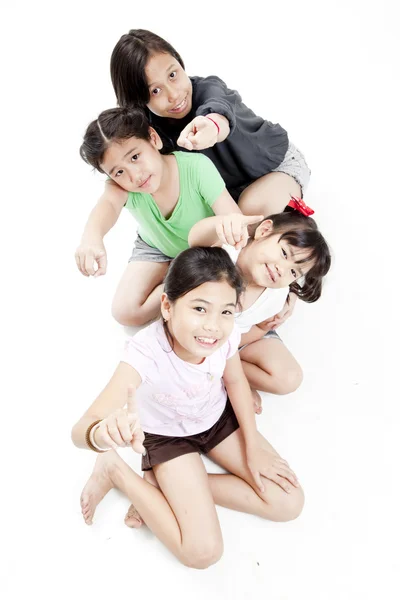 Group of little girls playing — Stock Photo, Image