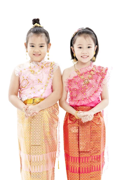 Portrait de deux jolies petites filles thaïlandaises — Photo