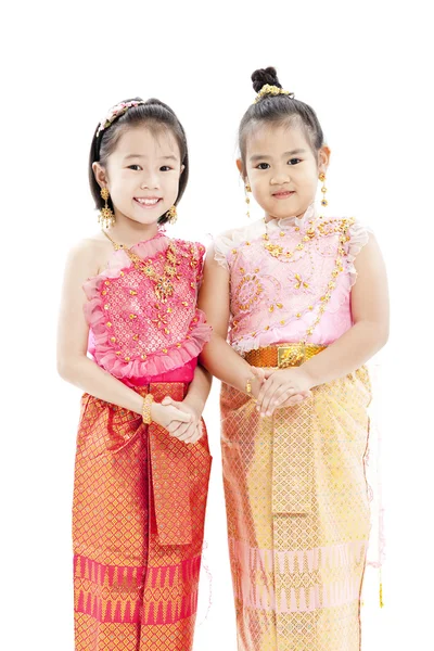 Portrait de deux jolies petites filles thaïlandaises — Photo