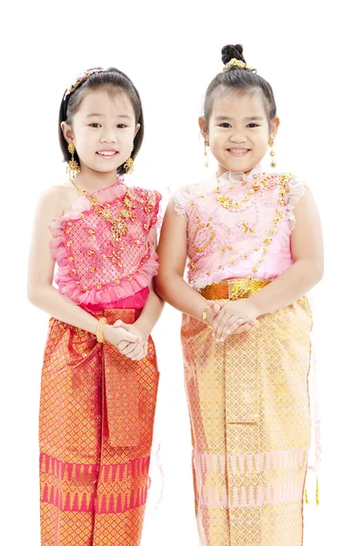 Portrait de deux jolies petites filles thaïlandaises — Photo