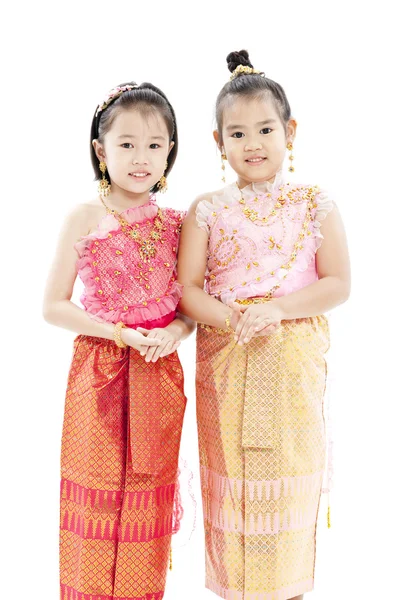 Portrait de deux jolies petites filles thaïlandaises — Photo