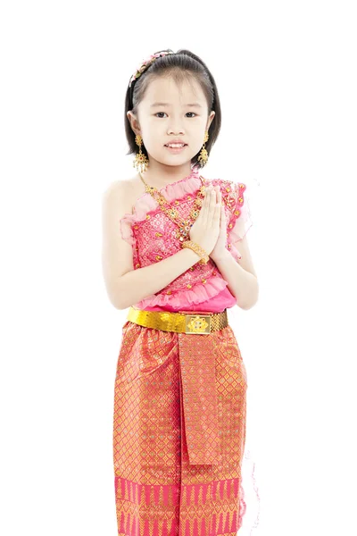 Portrait of beautiful little Thai girl — Stock Photo, Image