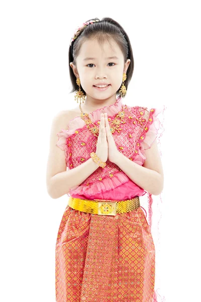 Portrét krásné malé thajské dívky — Stock fotografie