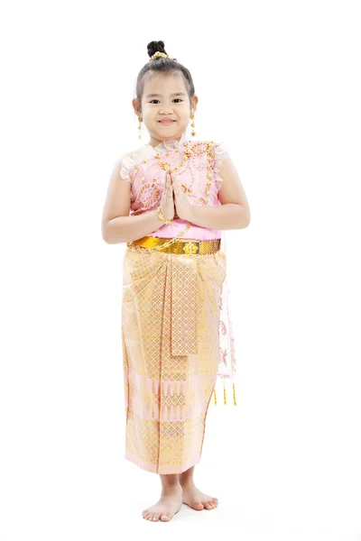 Portrét krásné malé thajské dívky — Stock fotografie
