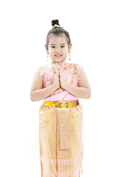 Porträtt av vacker liten thailändsk flicka — Stockfoto