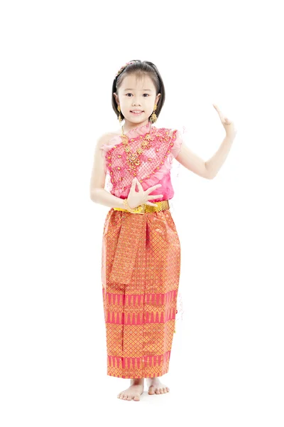 Portret uśmiechający się trochę tajski Dziewczyna — Zdjęcie stockowe