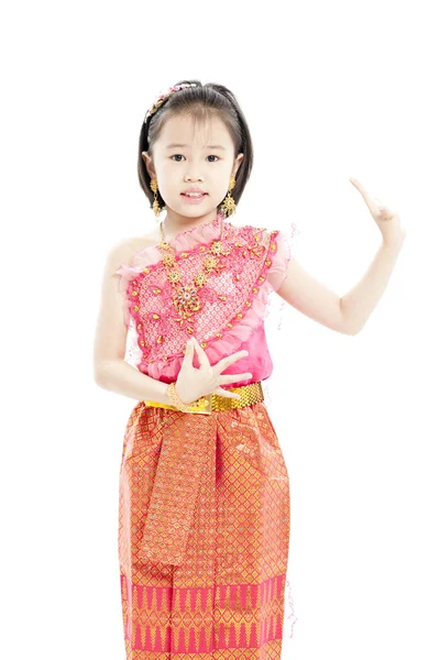 Портрет улыбающейся маленькой тайской девочки — стоковое фото