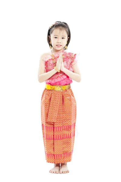 Portrait of beautiful little Thai girl — Stock Photo, Image