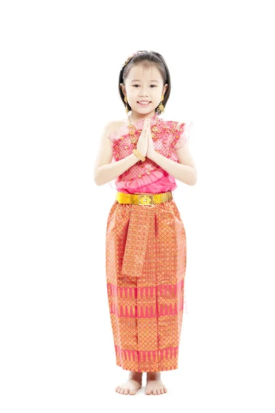 Portrait of beautiful little Thai girl — Stock Photo, Image