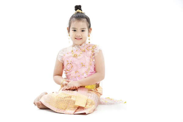 Portrait of sitting adorable Thai girl — Stock Photo, Image