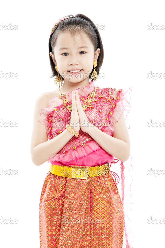 Portrait of beautiful little Thai girl