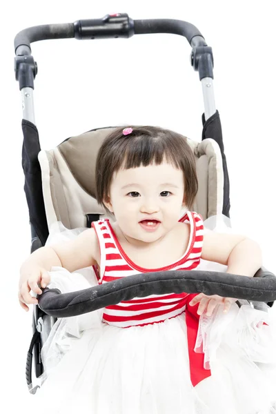 Bebek arabasındaki bebek oturma — Stok fotoğraf