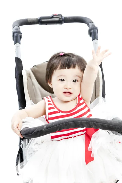 Baby in sitting stroller — Stock Photo, Image