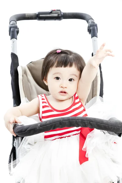 Baby in sitting stroller — Stock Photo, Image