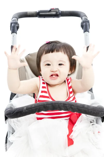 座っているベビーカーの赤ちゃん — ストック写真