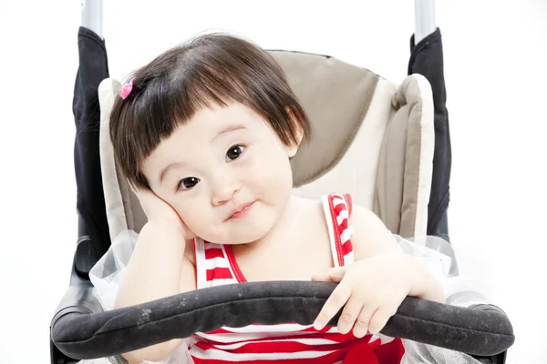 Bebé en cochecito sentado —  Fotos de Stock
