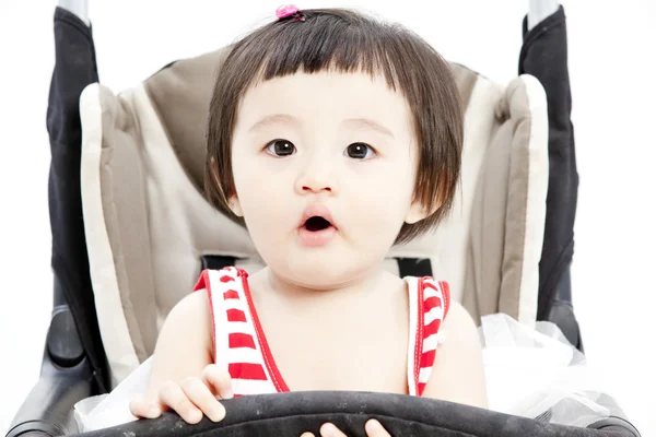 Baby in sitting stroller — Stock Photo, Image