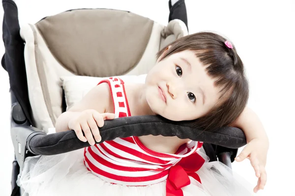 Baby in sitting stroller — Stock Photo, Image