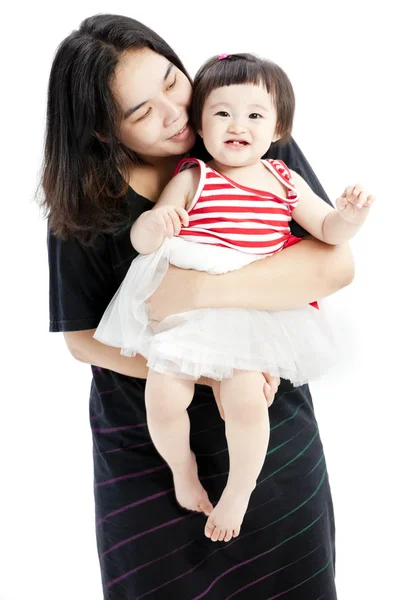 Madre sosteniendo dulce bebé niña —  Fotos de Stock