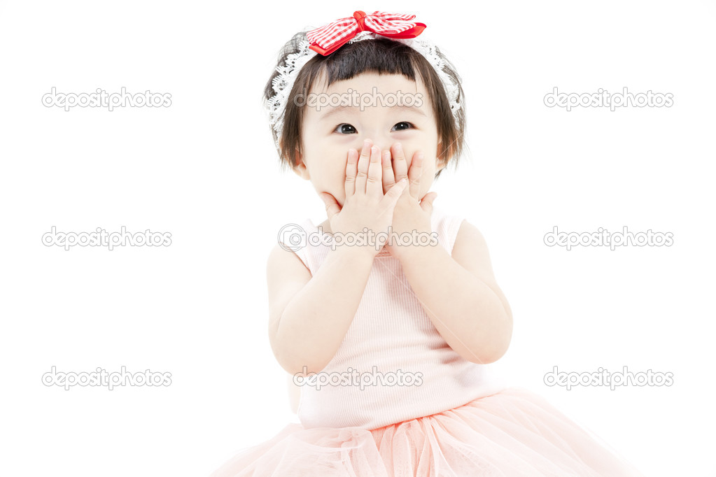 Portrait of funny little girl