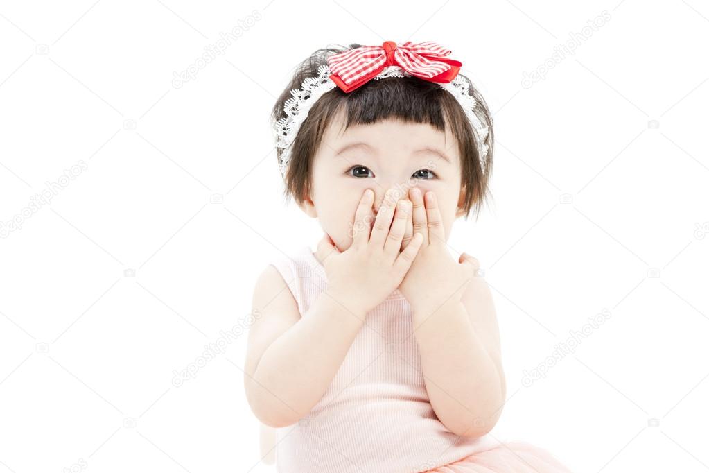 Portrait of funny little girl