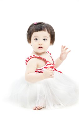 sevimli küçük kız portresi