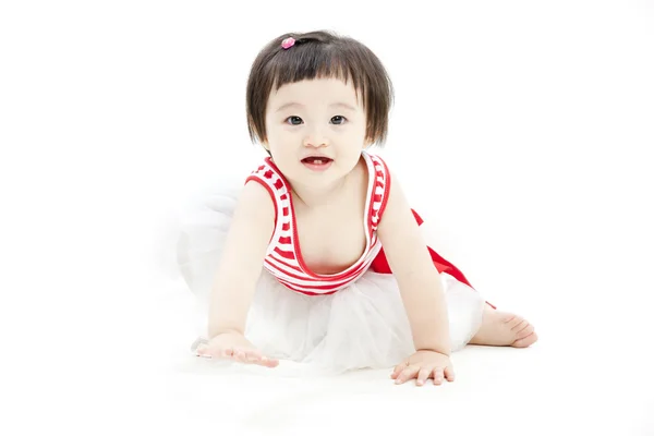 Portrait of funny lovely little girl — Stock Photo, Image