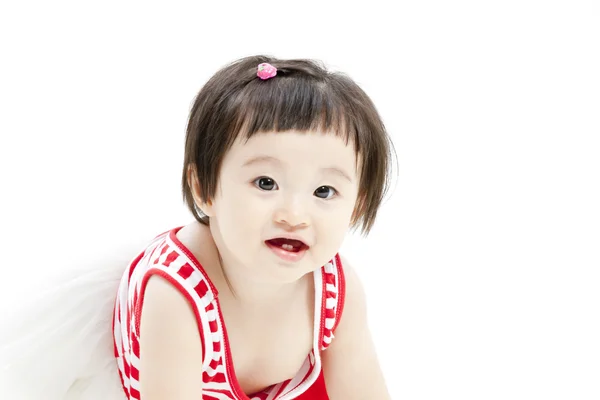 Portrét legrační krásná holčička — Stock fotografie