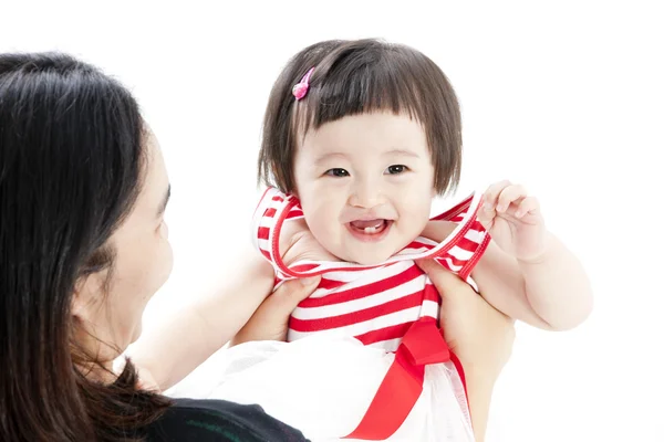 Mother holding sweet baby girl — Stock Photo, Image