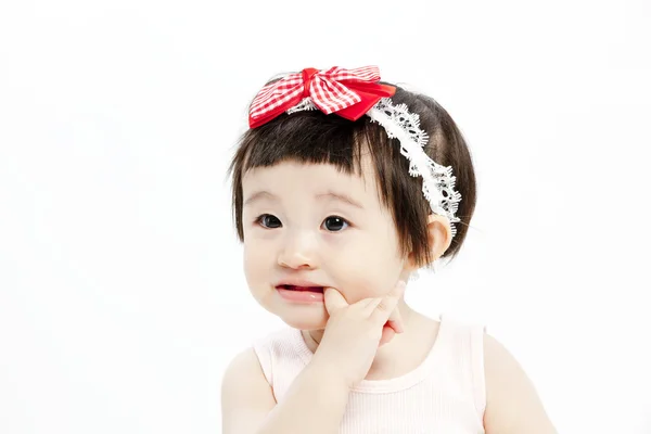Portret van vrij klein meisje — Stockfoto